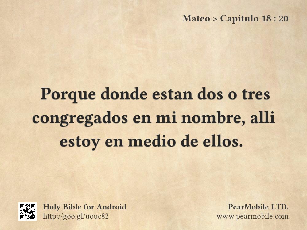 Mateo, Capítulo 18:20